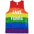 thumbnail image 1 of Mens Save Ferris Tie Dye Tanktop, Large Pride Rainbow, 1 of 4