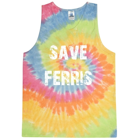 Mens Save Ferris Tie Dye Tanktop, Small Eternity