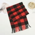 thumbnail image 1 of Mens Scarf Trendy Vintage Plaid Printed Tassels Thermal Warm Going-Out Long Fall Winter Scarves, 1 of 2