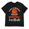 thumbnail image 1 of Mens School Is Important But Basketball Is Importanter Basketball T-Shirt Black, 1 of 5