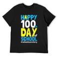 thumbnail image 1 of Mens School Secretary Happy 100th Day Of School T-Shirt Black, 1 of 5