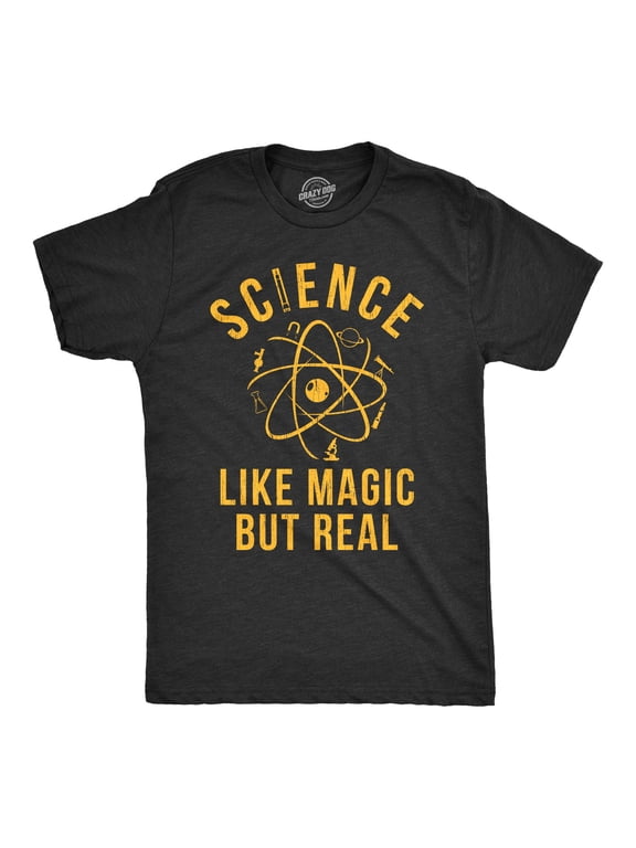 Mens Science Like Magic But Real T Shirt Funny Nerdy Teacher Tee Graphic Tees