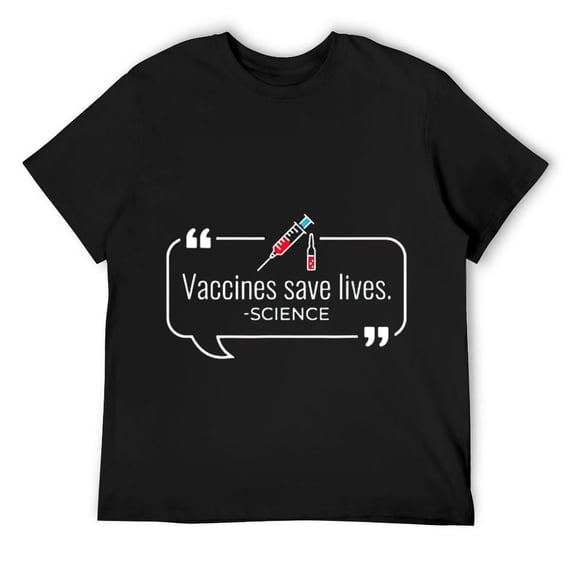 Mens Science Quote Vaccine Immunity Awareness T-Shirt Black