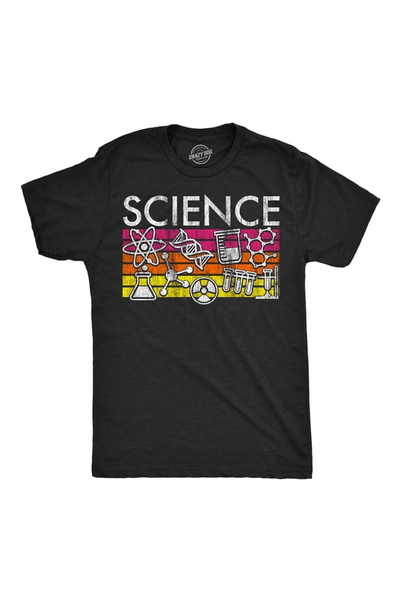 Mens Science Stripes Funny T Shirts Awesome Scientific Graphic Tee for Men Graphic Tees