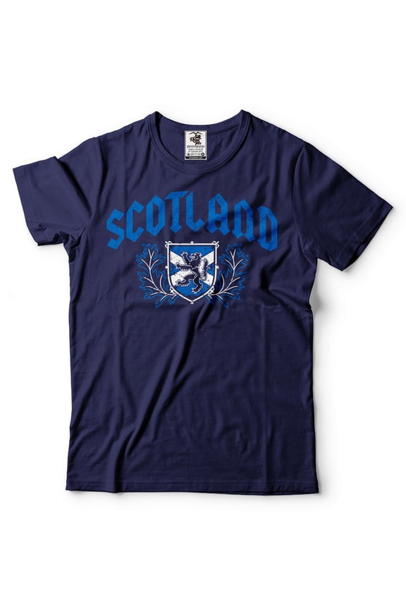 Mens Scotland Shirt Scottish Gifts Scotland Patriotic Flag Tee Scotland National Shirt Scottish Tee (Large Navy Blue)