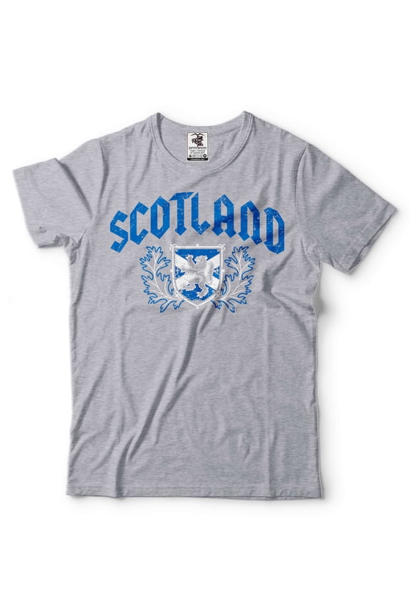 Mens Scotland Shirt Scottish Gifts Scotland Patriotic Flag Tee Scotland National Shirt Scottish Tee (Small Grey)