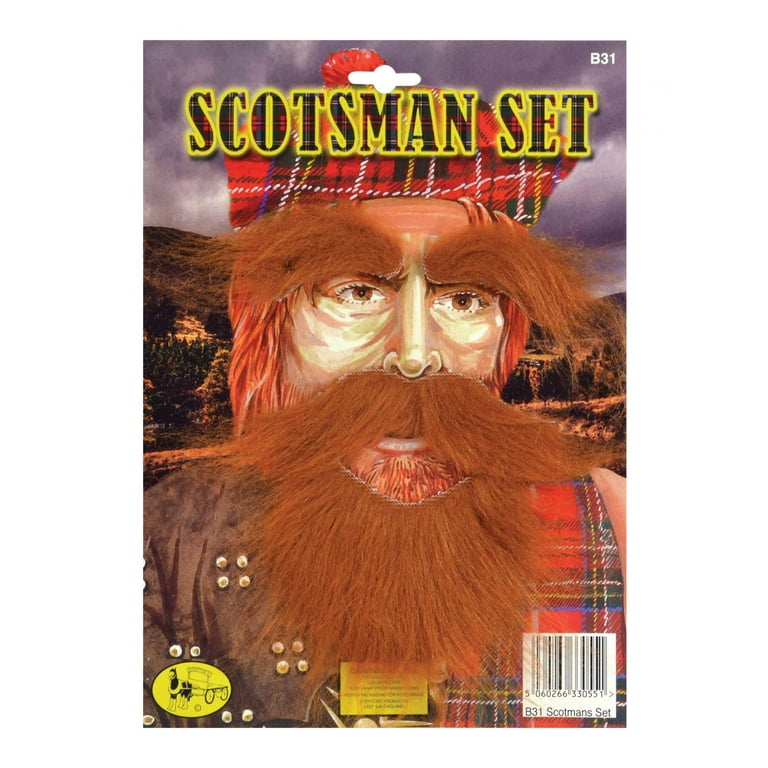 Mens Scotsman Set Beard Tash Eyebrows Beards Male Halloween Costume Mens Scotsman Set Beard Tash Eyebrows Beards Male Halloween Costume