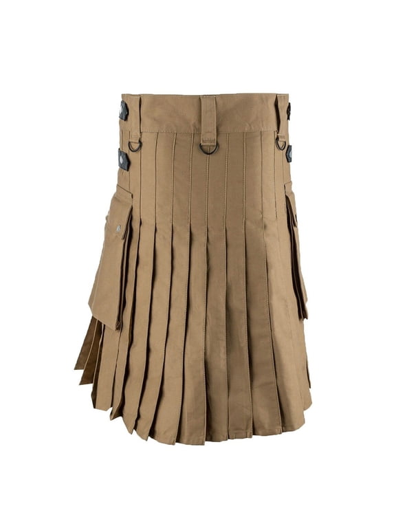 Mens Scottish Festival Kilt Vintage Pleated Skirts Solid Punk Retro Scotland Gothic Pleated Skirts Scottish Clothing