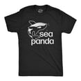 thumbnail image 1 of Mens Sea Panda T Shirt Funny Cute Orca Killer Whale Lovers Tee for Guys Graphic Tees, 1 of 9