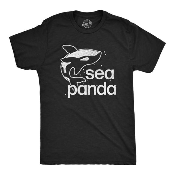 Mens Sea Panda T Shirt Funny Cute Orca Killer Whale Lovers Tee for Guys Graphic Tees