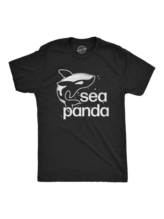 Mens Sea Panda T Shirt Funny Cute Orca Killer Whale Lovers Tee for Guys Graphic Tees