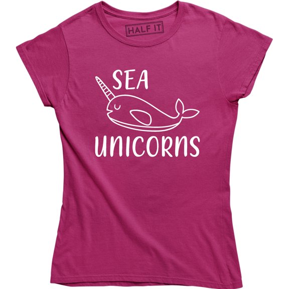 Mens Sea Unicorns Smiling Narwhal Funny Nautical Whale Boat Narwhal T-Shirt
