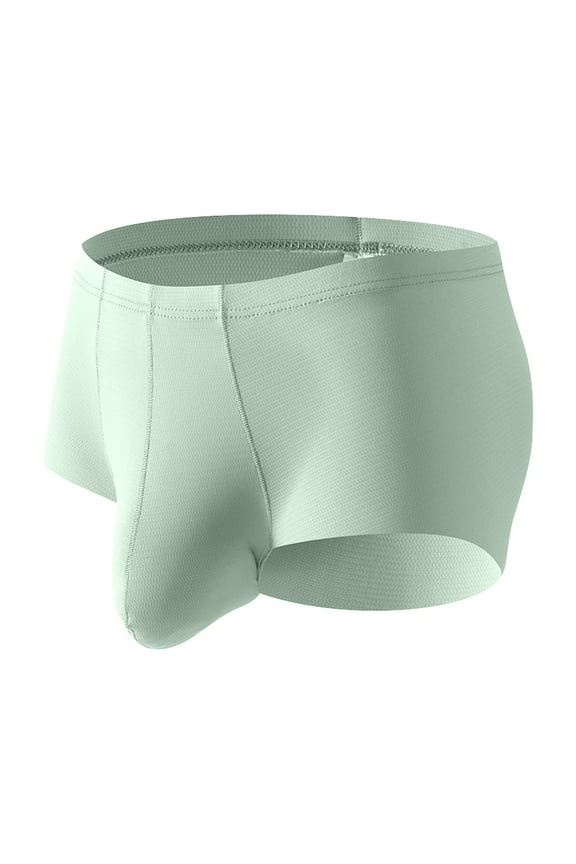 Mens Seamless Boxer Briefs Exposed Waist No Riding Up Trunk Moisture Wicking Breathable Underwear Active Mesh Quick Dry Performance Underpants Gift for Mens