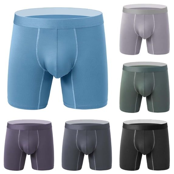 Mens Seamless Comfort Underwear Bag Seamless Breathable Mid Waist Boys Head Try Underwear XXL