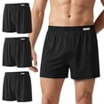 thumbnail image 1 of Mens Silk Underwear, CaiDieNu Mens Satin Boxers, Seamless Cooling Comfortable Silky Loose Fit Boxers for Men, 3 Pack, 1 of 7