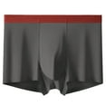thumbnail image 1 of Mens Seamless Ice Silk Boxer Shorts Ultra Soft Stretchy Underwear Traceless Briefs Sexy See Through Transparent Breathable Comfort Trunks, 1 of 3