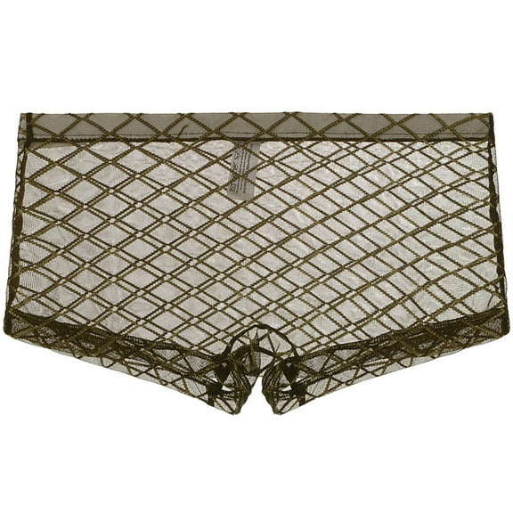 Mens See Through Boxers Sexy Mesh Lace Trunk Underwear Seamless Thin Bulge Pouch Boxer Briefs Ultra Thin Breathable Comfortable