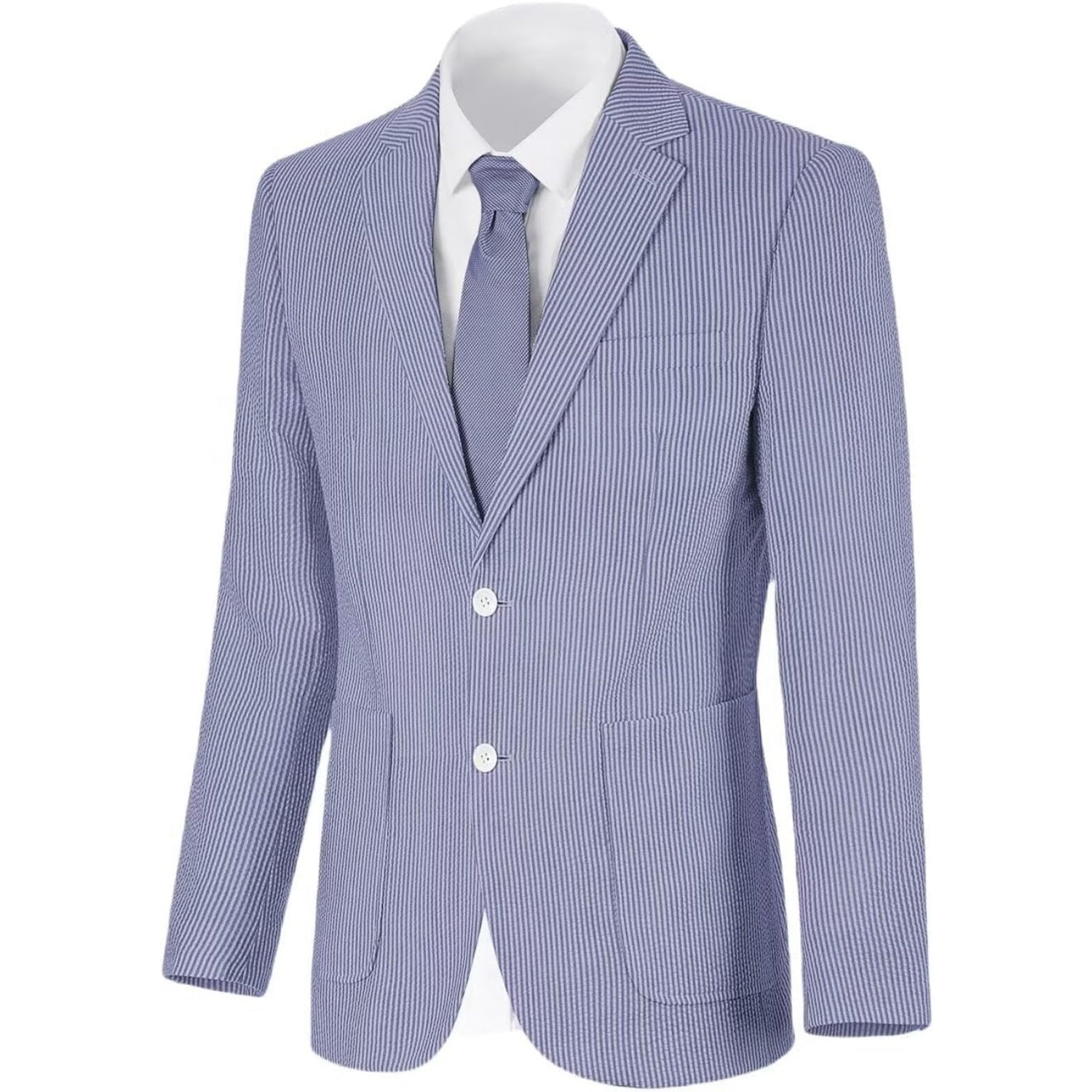 Men's Linen Blend Suit Jacket - Slim Fit Blazer For Weddings, Prom, Business & Casual Wear