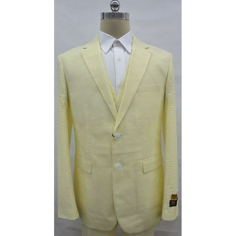Yellow seersucker suit sale
