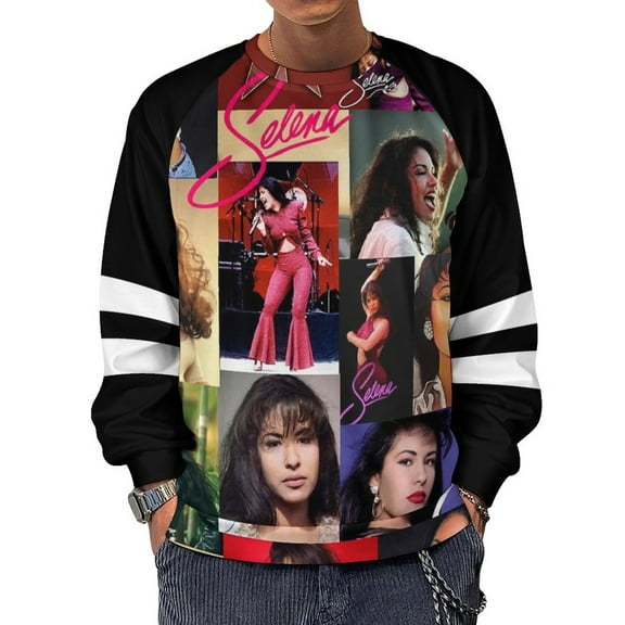 Mens Selena Quintanilla Graphic Sweatshirts Long Sleeve Shirts Pullover Crewneck Shirts Tops