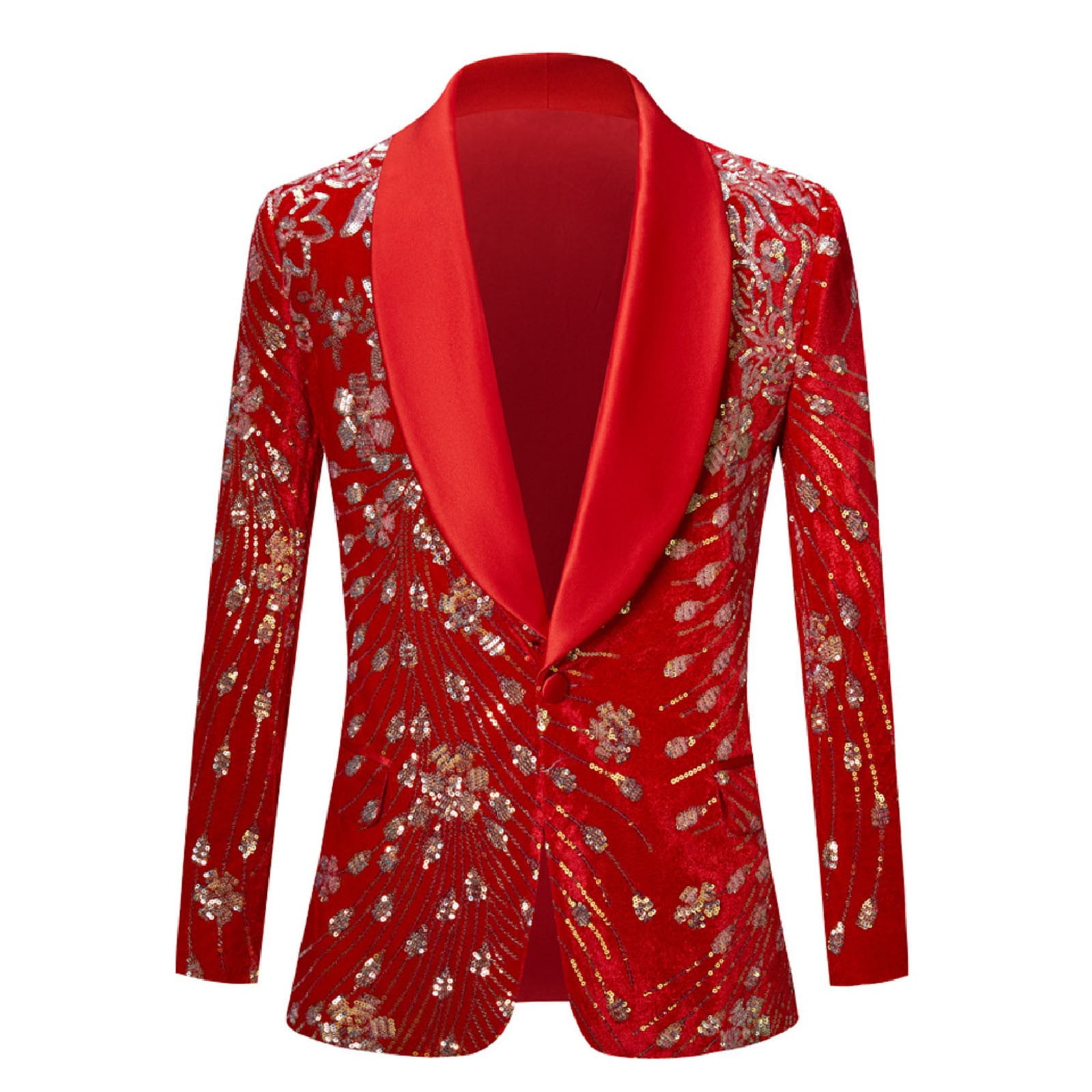 Mens Sequin Suit Stage Performance Suit Suit Bar DJ Coat Suit