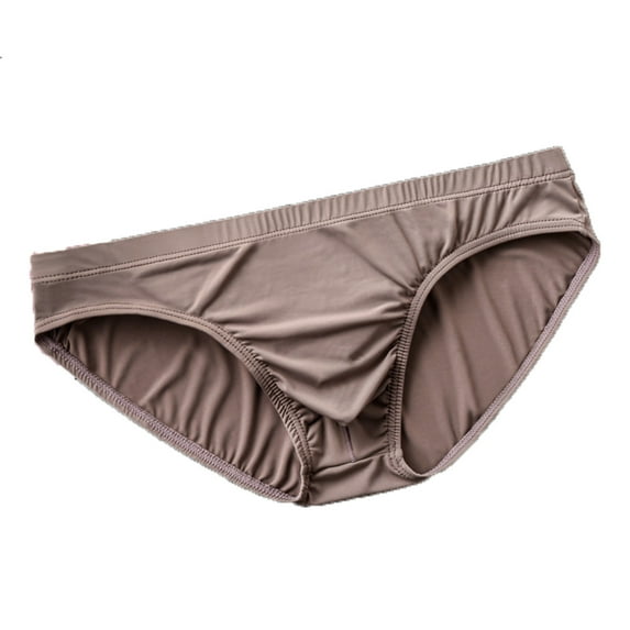 Mens Sexy Bikini Briefs Solid Color Soft Breathable Underwear Low Rise Sport Underwear