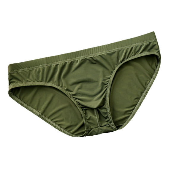 Mens Sexy Bikini Briefs Solid Color Soft Breathable Underwear Low Rise Sport Underwear