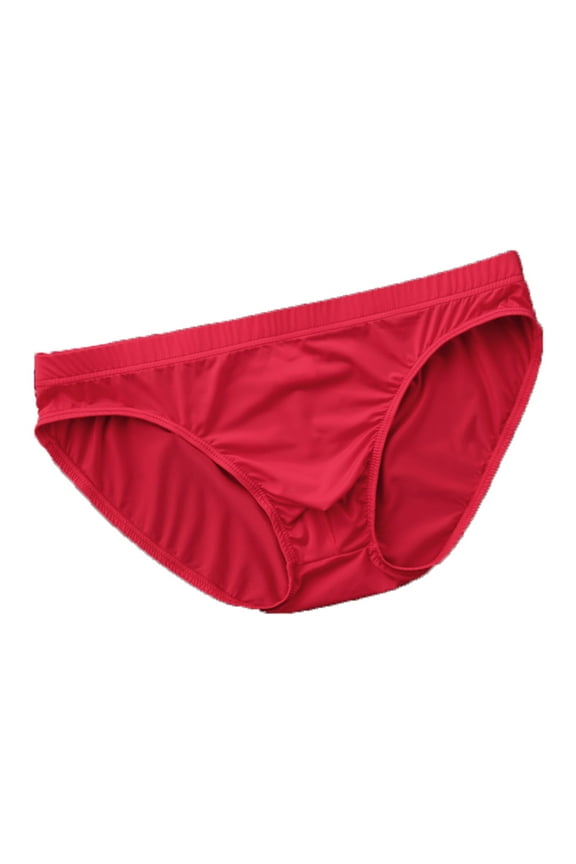 Mens Sexy Bikini Briefs Solid Color Soft Breathable Underwear Low Rise Sport Underwear