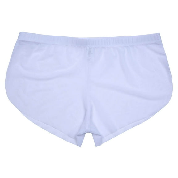 Mens Sexy Boxer Briefs Mesh Breathable Underwear Stretch Soft Full Coverage Underwear