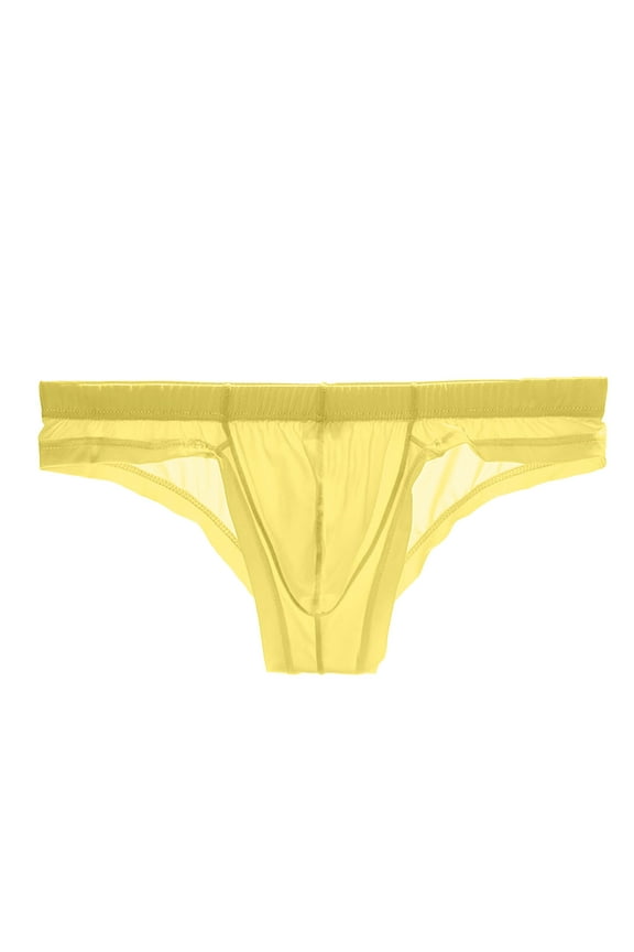 Mens Sexy Briefs Low Waist High Fork Underwear Ice Silk High Elasticity Trunk Briefs Active Mesh Quick Dry Underwear Value Performance Sexy Trunk Briefs