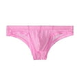 thumbnail image 1 of Mens Sexy Lace Panties Cheeky Underwear Low Waist Thongs G-String U Convex Underpants, 1 of 2