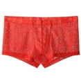 thumbnail image 1 of Mens Sexy Lace Panties Cheeky Underwear Low Waist Thongs G-String U Convex Underpants, 1 of 2