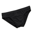 thumbnail image 1 of Mens Sexy Low Waist Thong Underwear - Ice Silk Bikini Briefs Soft Stretch Close Fit Lightweight Breathable Solid Color Erotic Mini Panties, 1 of 2