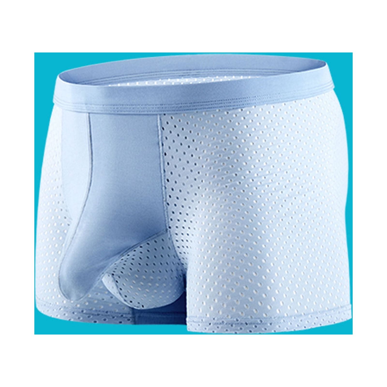 Mens Sexy Mesh Boxer Briefs Sheer See Through Bulge Enhancing Big Ball