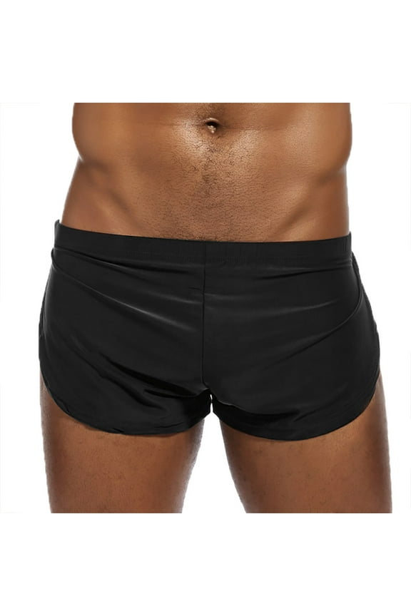 Mens Sexy Solid Short Breathable Ice Silk Underpants Pants Pouch Boxer Underwear