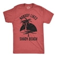 thumbnail image 1 of Mens Shady Beach Funny Shirts Vacation Funny Vintage Novelty Hilarious T shirt Graphic Tees, 1 of 6