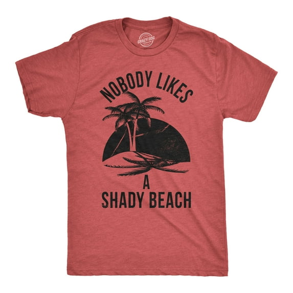 Mens Shady Beach Funny Shirts Vacation Funny Vintage Novelty Hilarious T shirt Graphic Tees