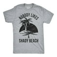 thumbnail image 1 of Mens Shady Beach Funny Shirts Vacation Funny Vintage Novelty Hilarious T shirt Graphic Tees, 1 of 6
