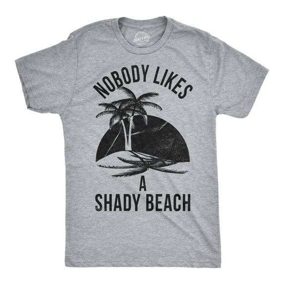 Mens Shady Beach Funny Shirts Vacation Funny Vintage Novelty Hilarious T shirt Graphic Tees
