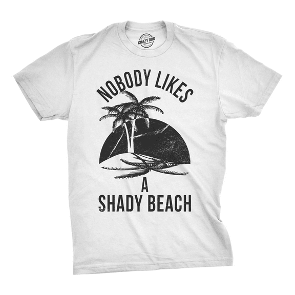 Mens Shady Beach Funny Shirts Vacation Funny Vintage Novelty Hilarious T shirt Graphic Tees