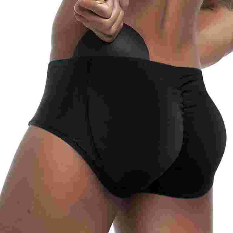 Men's Butt Padded Shapewear Shorts – Removable Pads, Seamless Lift Underwear