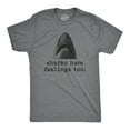 thumbnail image 1 of Mens Sharks Have Feelings Too T Shirt Funny Beach Vacation Chomp Graphic Tee Graphic Tees, 1 of 9