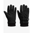 thumbnail image 1 of Mens Sheepskin Leather Motorcycle Gloves Touchscreen Adjustable Knit Cuff Warm Winter Allen Riding Glove Black (S), 1 of 5