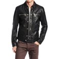 thumbnail image 1 of Mens Sheepskin Real Leather Jacket Zipper Biker Moto Slim Fit Jacket A237, 1 of 3
