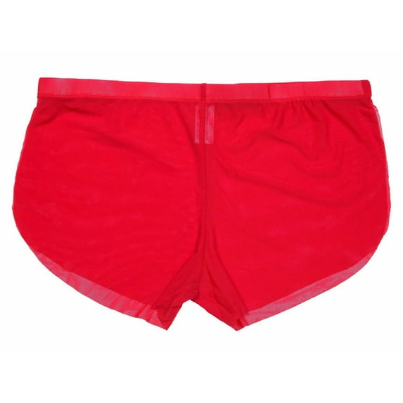 Mens Boxer Briefs Ultra Thin Micro Mesh Ice Silk Breathable Low Waist Underwear Sexy Split Side Bulge Pouch Solid Color Lightweight Trunks