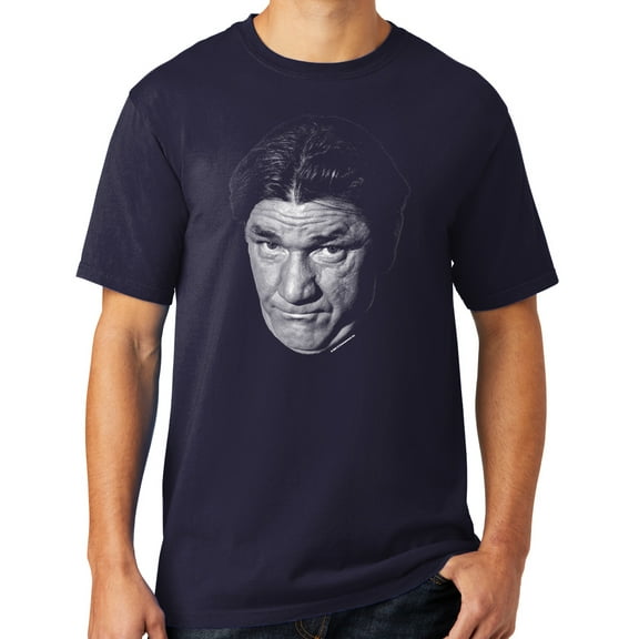 Mens Shemp Howard Face Three 3 Stooges Tee Shirt, 2XL Cool True Navy Blue