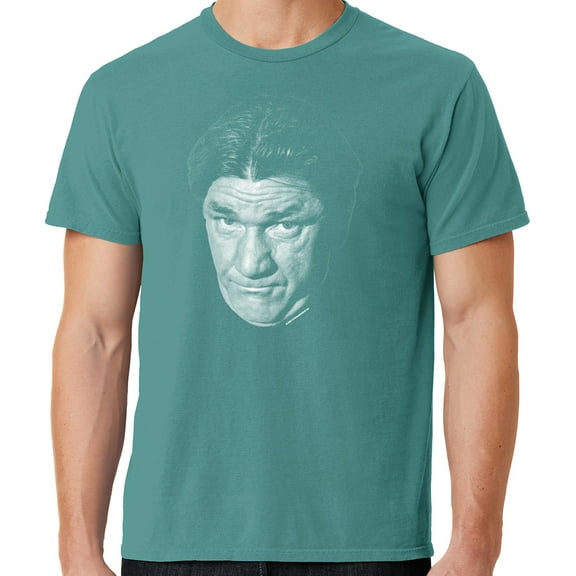 Mens Shemp Howard Face Three 3 Stooges Tee Shirt, Small Peacock Green