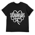 thumbnail image 1 of Mens Shenanigans Squad Shamrock Graphic St Patrick's Day Round Neck T-Shirt Black, 1 of 5