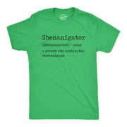 Mens Shenanigator T Shirt Funny St Patricks Day Party Parade Graphic Novelty Tee Graphic Tees