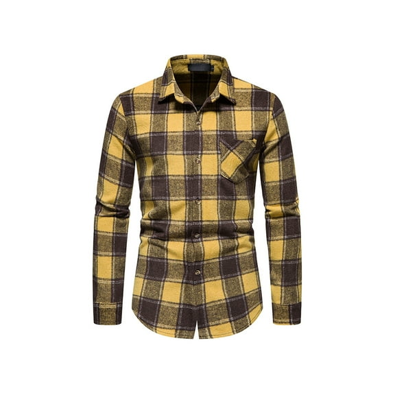 Mens Sherpa Flannel Plaid Shirts Jackets Slim Fit Button Down Long Sleeve Thick Warm Coat with Pocket